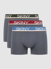 Trunks im 3er-Pack von Skiny Grau / Schwarz - 42