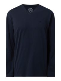 Pyjama-Oberteil aus Baumwolle  von Götzburg Wäsche Blau / Türkis - 27