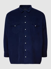 PLUS SIZE vrijetijdsoverhemd in ribcordlook van Polo Ralph Lauren Big & Tall Blauw / turquoise - 22