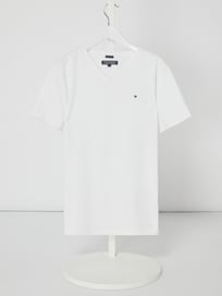 T-Shirt mit Logo-Stickerei von Tommy Hilfiger Teens Weiß - 4