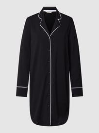 Nachthemd met platte kraag, model 'Beautiful Basics' van Esprit Grijs / zwart - 36