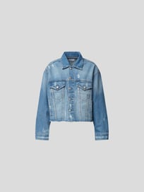 Cropped Jeansjacke im Oversized-Design von Boyish Blau / Türkis - 12
