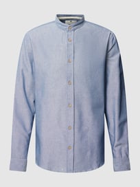 Regular fit vrijetijdsoverhemd met opstaande kraag, model 'LUKAS' van Anerkjendt Blauw / turquoise - 16