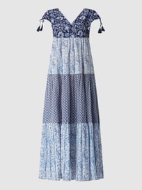 Maxi-jurk met motiefmix, model 'Marielle' van Pepe Jeans Blauw / turquoise - 47