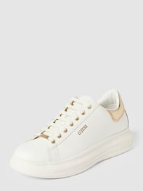 Sneakers met labelprint, model 'VIBO' van Guess Wit - 9