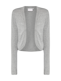 Bolero met sjaalkraag, model 'ASTRID' van Kaffe Grijs / zwart - 13