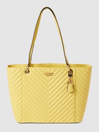 Handtasche mit Steppnähten Modell 'NOELLE' von Guess Gelb - 35