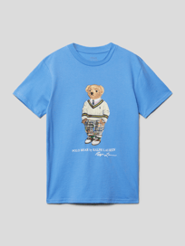 T-Shirt mit Motiv-Print von Polo Ralph Lauren Teens Blau / Türkis - 6