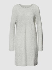 Gebreide jurk met ronde hals, model 'CAROL' van Only Grijs / zwart - 8