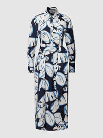 Maxi-jurk met strikceintuur van Luisa Cerano Blauw / turquoise - 23