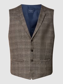 Bodywarmer met structuurmotief van Christian Berg Men Bruin - 6