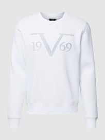 Sweatshirt mit Label-Applikation von 19V69 Italia Weiß - 8