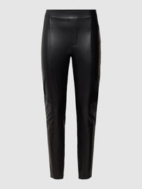 Legging in leerlook, model 'Fakeleder' van Milano Italy Grijs / zwart - 29