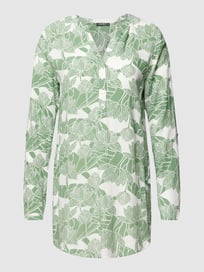 Bluse mit floralem Muster von Montego Grün - 15