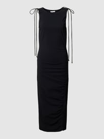 Midikleid mit seitlichen Schnürungen Modell 'ABITO' von Patrizia Pepe Grau / Schwarz - 26