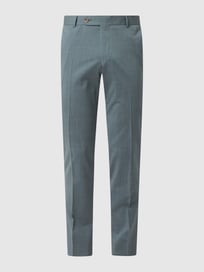 Slim Fit Anzughose aus Schurwollmischung Modell 'Cane' von Atelier Torino Grün - 39