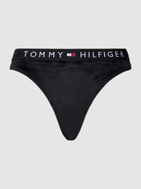 String met labeldetail, model 'VELOUR' van TOMMY HILFIGER Grijs / zwart - 25