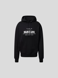Hoodie mit Label-Print von Helmut Lang Grau / Schwarz - 9