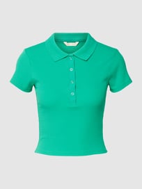 Cropped Poloshirt in Ripp-Optik von REVIEW Grün - 4