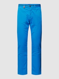 Chino mit Eingrifftaschen Modell 'peached twill' von A Fish Named Fred Blau / Türkis - 7