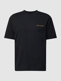 T-Shirt mit Label-Stitching Modell 'short sleeve' von Marc O'Polo Grau / Schwarz - 9