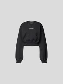 Cropped Sweatshirt mit Label-Detail von Dsquared2 Grau / Schwarz - 5