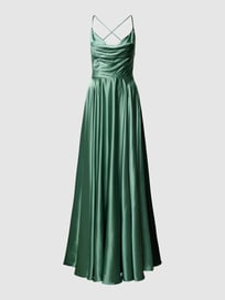 Abendkleid mit Wasserfallausschnitt von Luxuar Blau / Türkis - 15