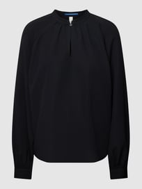 Blouseshirt met druppelvormige hals van QS by s.Oliver Grijs / zwart - 26