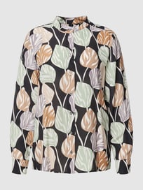 Blouse met all-over motief van Marc Cain Grijs / zwart - 19