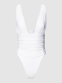 Badpak met diepe V-hals van Guess Wit - 1