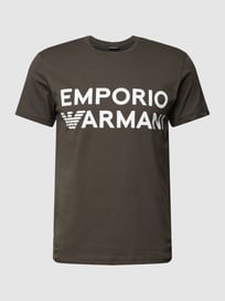 T-Shirt mit Label-Print von Emporio Armani Grau / Schwarz - 20