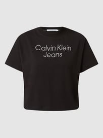Boxy Fit Shirt mit Logo von Calvin Klein Jeans Grau / Schwarz - 20