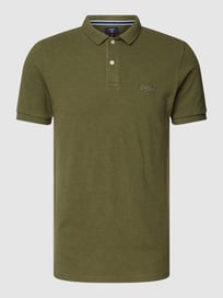 Poloshirt met labelstitching, model 'CLASSIC' van Superdry Groen - 35