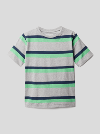T-Shirt mit Streifenmuster von Marc O'Polo Grau / Schwarz - 20