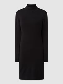 Gebreide jurk van viscosemix, model 'Mila'  van Saint Tropez Grijs / zwart - 1