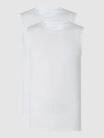 Tanktop met stretch in een set van 2 stuks  van Schiesser Wit - 16