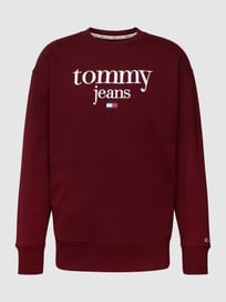 Sweatshirt mit Label-Stitching Modell 'REG' von Tommy Jeans Rot - 18
