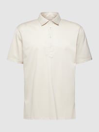 Polohemd mit kurzer Knopfleiste Modell 'JERSEY MERCER' von Stylebop Grau / Schwarz - 34