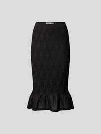 Midirock mit Strickmuster von Diane von Furstenberg Grau / Schwarz - 43