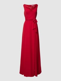 Abendkleid mit Wasserfallausschnitt von Christian Berg Cocktail Rot - 23