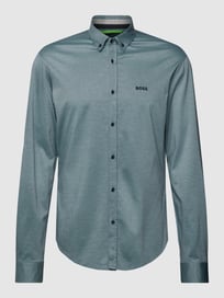 Vrijetijdsoverhemd met labelstitching, model 'BIADO' van BOSS Green Groen - 24