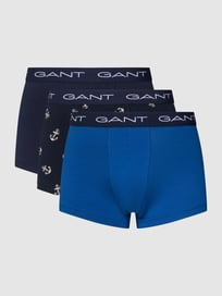 Trunks mit Logo-Bund im 3er-Pack Modell 'ANCHOR PRINT TRUNK 3-PAC von Gant Blau / Türkis - 25