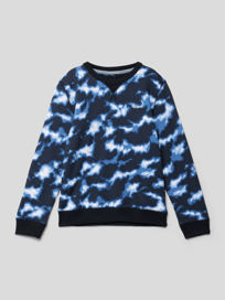 Sweatshirt met labelstitching, model 'TERRY' van Pepe Jeans Blauw / turquoise - 28