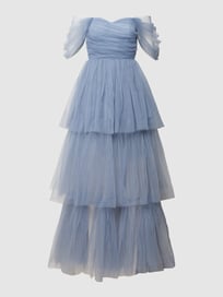 Avondjurk in off shoulder-design van LACE & BEADS Blauw / turquoise - 36