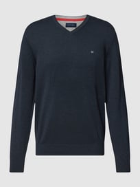 Sweatshirt mit V-Ausschnitt von Christian Berg Men Blau / Türkis - 29