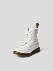 Schnürboots mit Kontrastnaht von Dr.Martens Weiß - 14