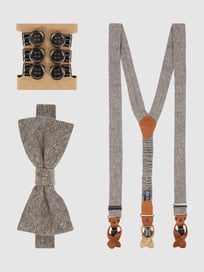Hosenträger und Fliege im Set von Prince Bowtie Braun - 44