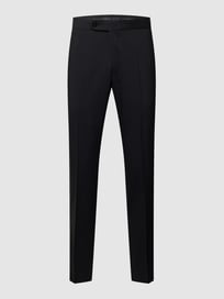 Smokingpantalon van zuivere wol van Wilvorst Grijs / zwart - 21