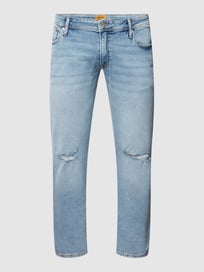 PLUS SIZE Jeans im Destroyed-Look Modell 'GLENN' von Jack & Jones Plus Blau / Türkis - 10