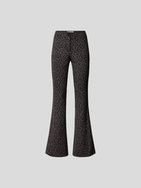Bootcut Hose mit Animal-Print von Diane von Furstenberg Grau / Schwarz - 17